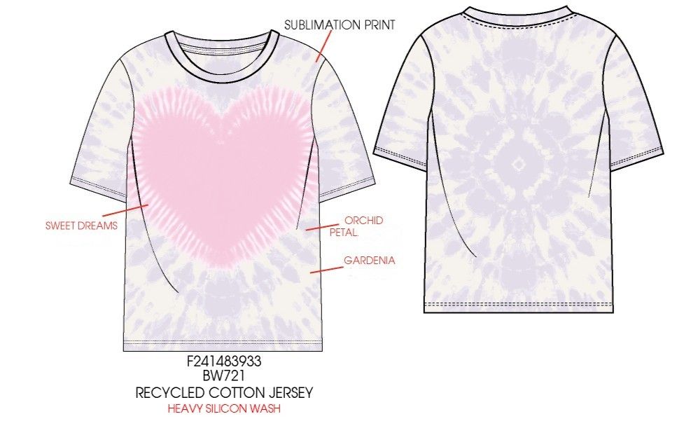 Faux Tie-Dye Heart Tee