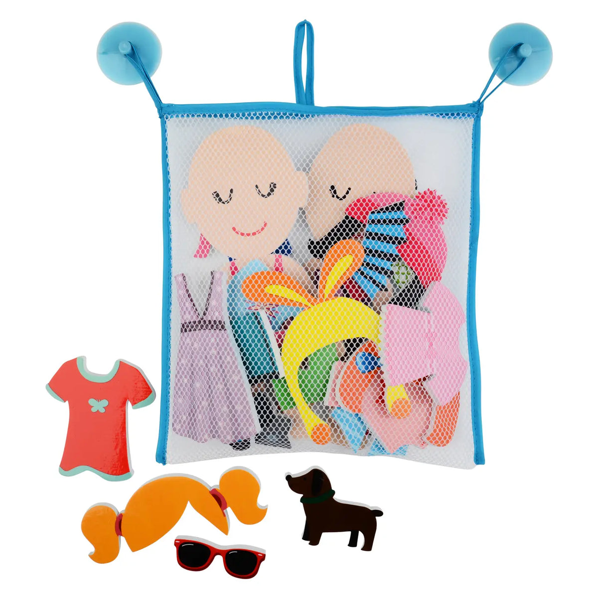 Bath Stickers Dressing Up - in Mesh Bag with Suction Cups