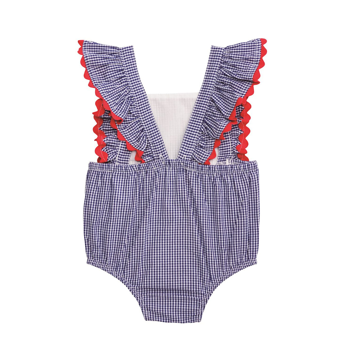 Gingham Ric Rac Bubble And Headband Set