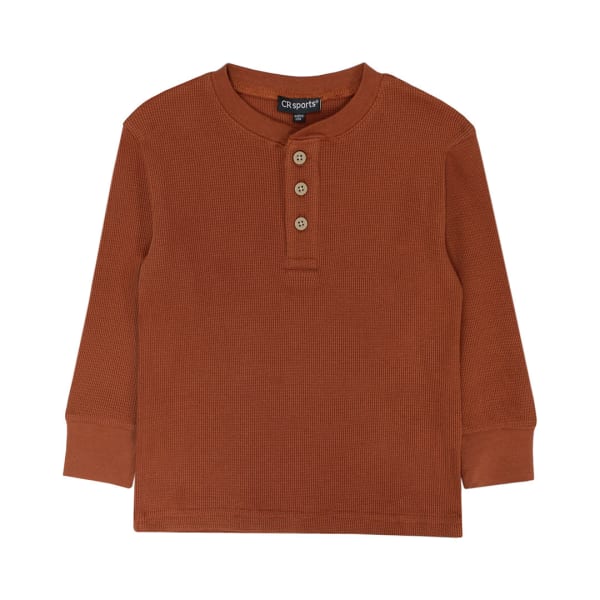 BOYS BASIC THERMAL HENELY - Toffee