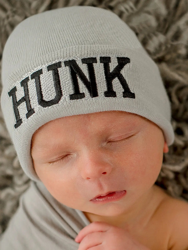 Hunk - Newborn and Baby Hospital Hat Gray