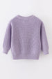 Purple hand-embroidery bunny pullover Chunky Knit sweater