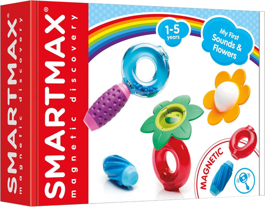 SmartMax My First Sounds & Flowers Magnetic STEM Building Set with Rattles