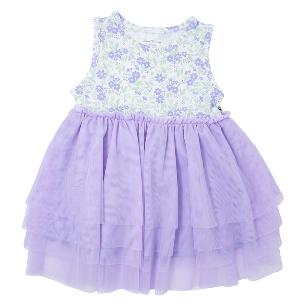 Tutu Dress - Vintage Flower Purple