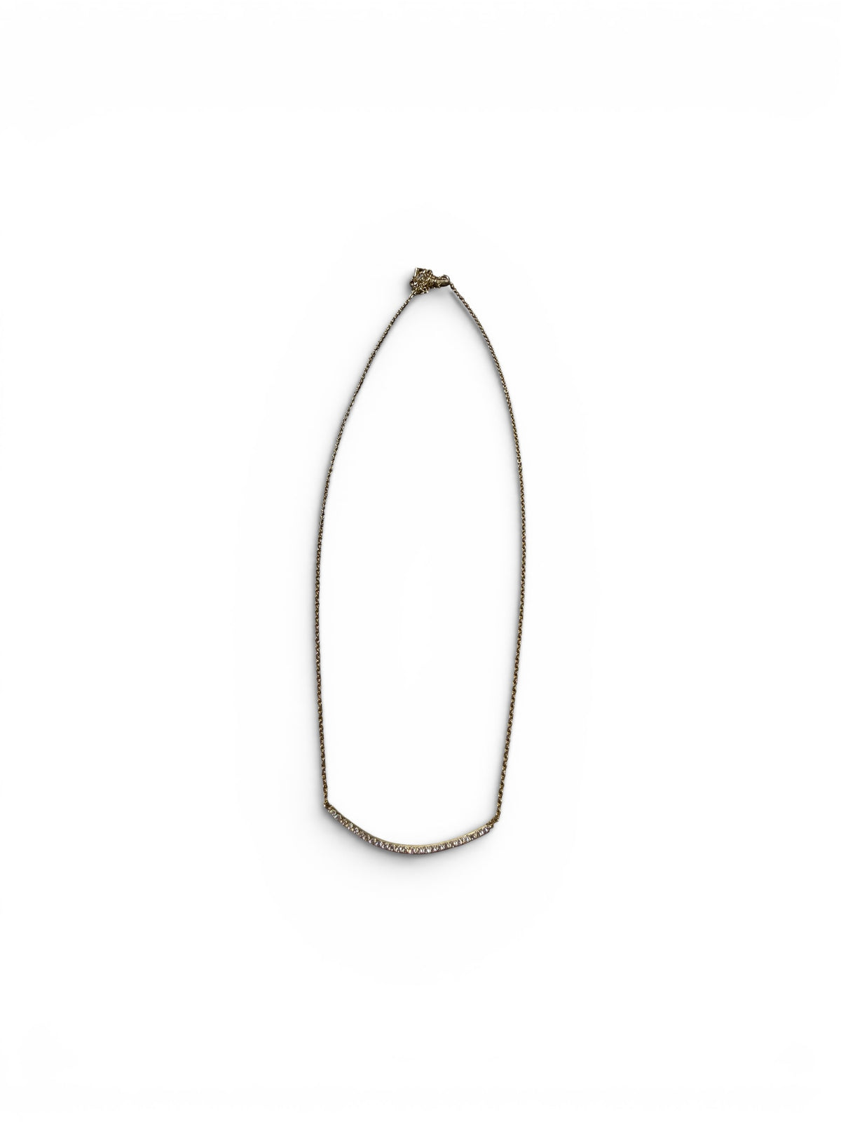 cz bar tiny chain necklace