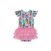 Irina - Ruffled Cap Sleeve Tulle Skirt
