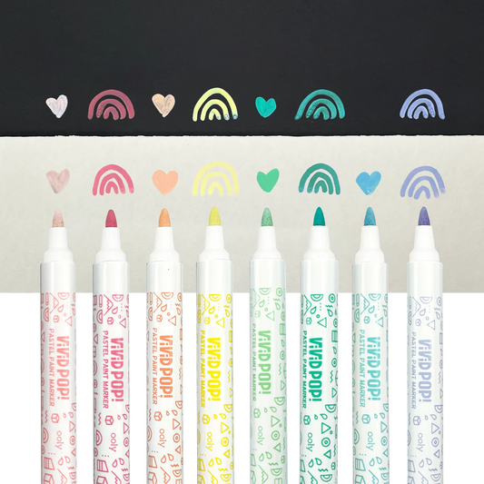 Vivid Pop! Water Based Paint Markers - Pastel - Set of 8