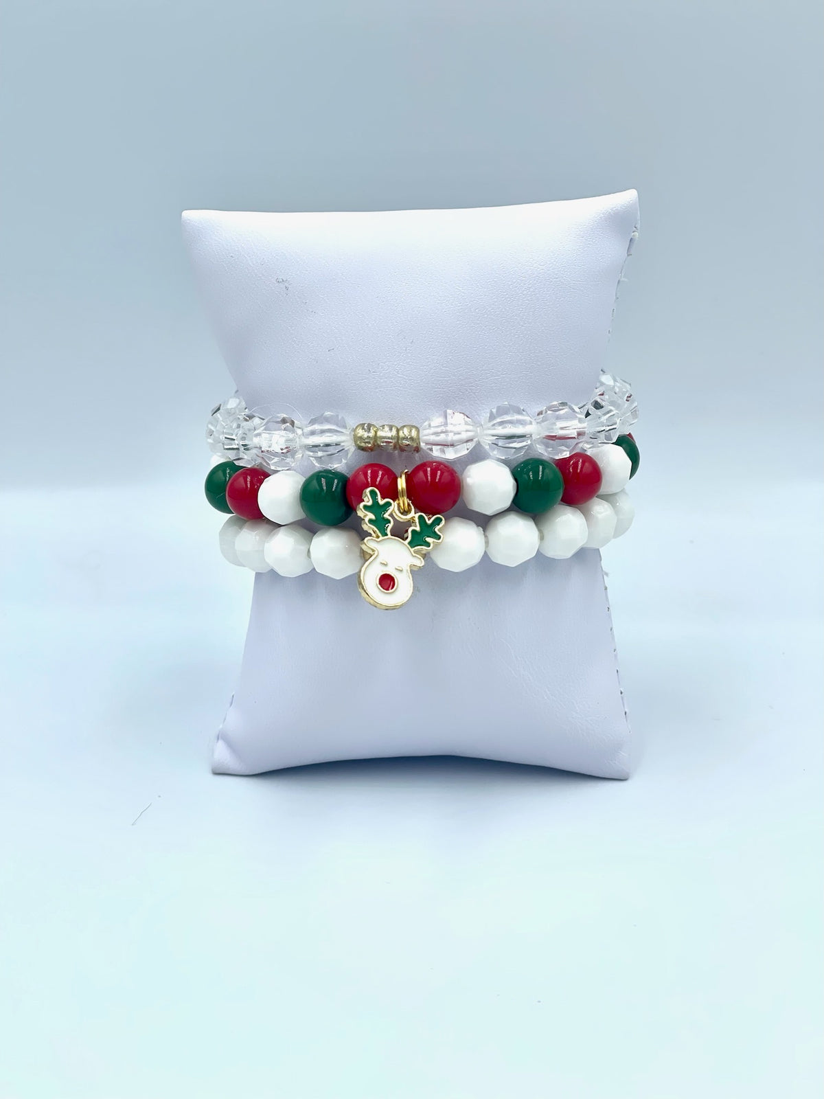 Red Nose Reindeer Bracelet stack