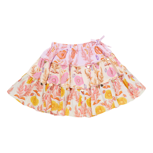 Girls Allie Skirt - Gilded Floral Mix