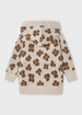 mayoral 4312 knit jacquard cardigan - leopard