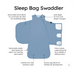 Sleep Bag Swaddler in Slate XS