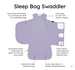 Sleep Bag Swaddler in Taro XS