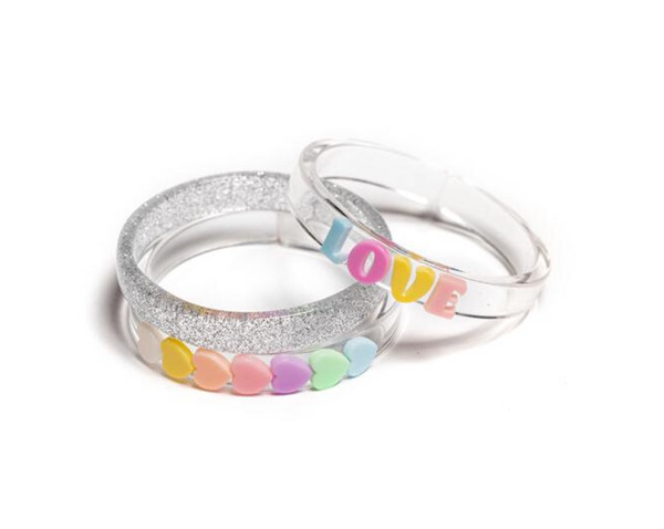 Love & Heart Candy Bangles (set of 3)
