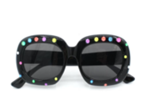 crystalized bubble shape sunglasses neon