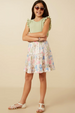Girls Floral Tiered Foiled Skirt