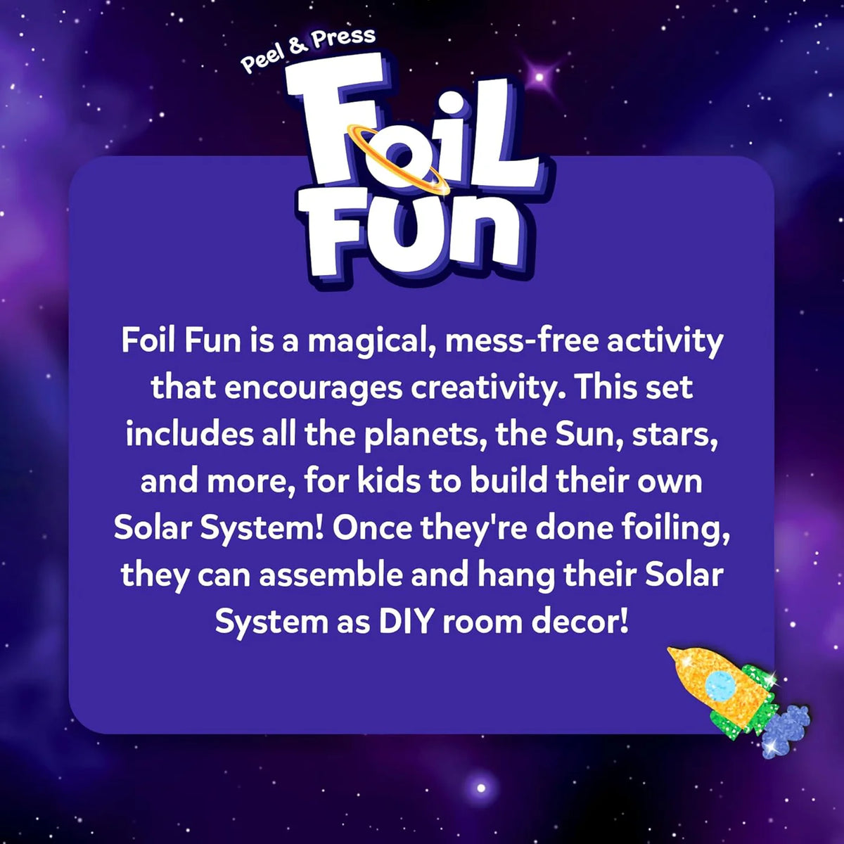 Skillmatics Foil Fun Solar System - Space Art & Craft Kit