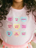 Candy Hearts Valentine's Day Long Sleeve Shirt - Kids