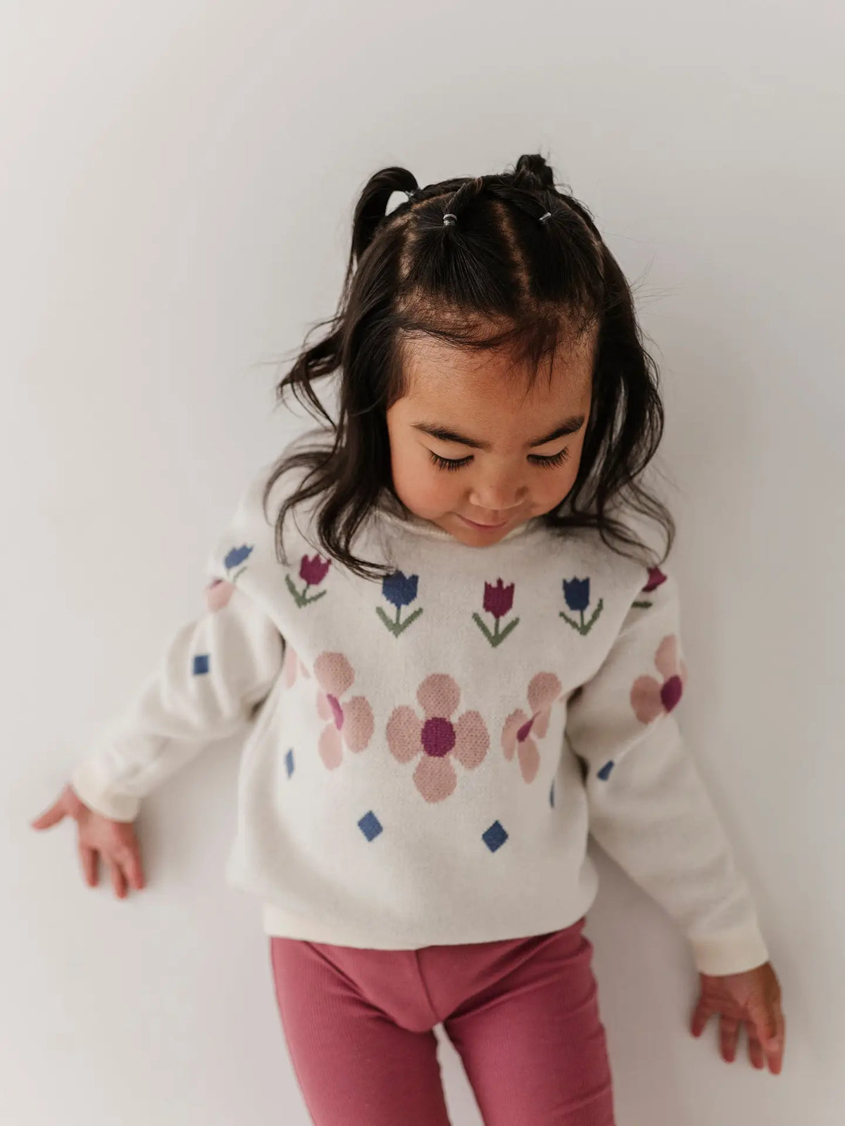 KNIT SWEATER - Tulip Intarsia