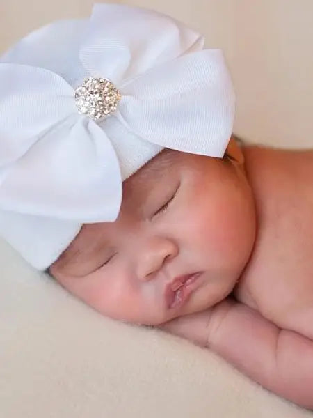 Bella Bow Newborn Girl Bow Hospital Hat - Baby Girl Hat