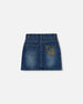 Denim Skirt With Embroidery