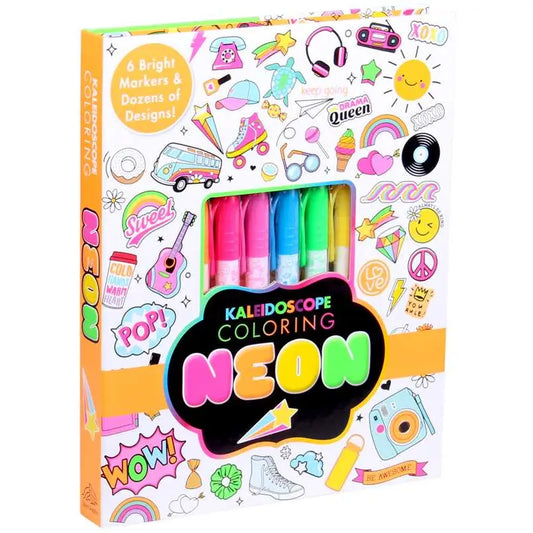 Kaleidoscope Coloring: Neon By Editors of Silver Dolphin Books