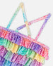 Two Piece Swimsuit Gradient Rainbow Print