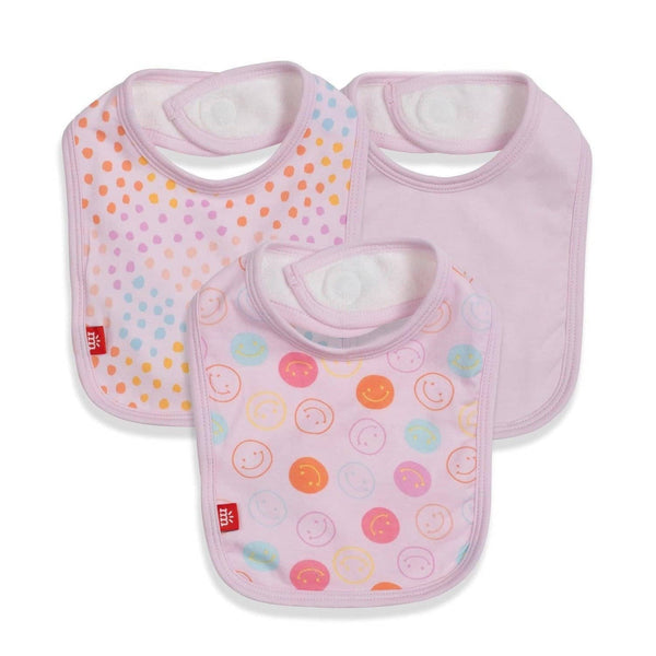 Pink Smile Shine Infant Bib 3-pack