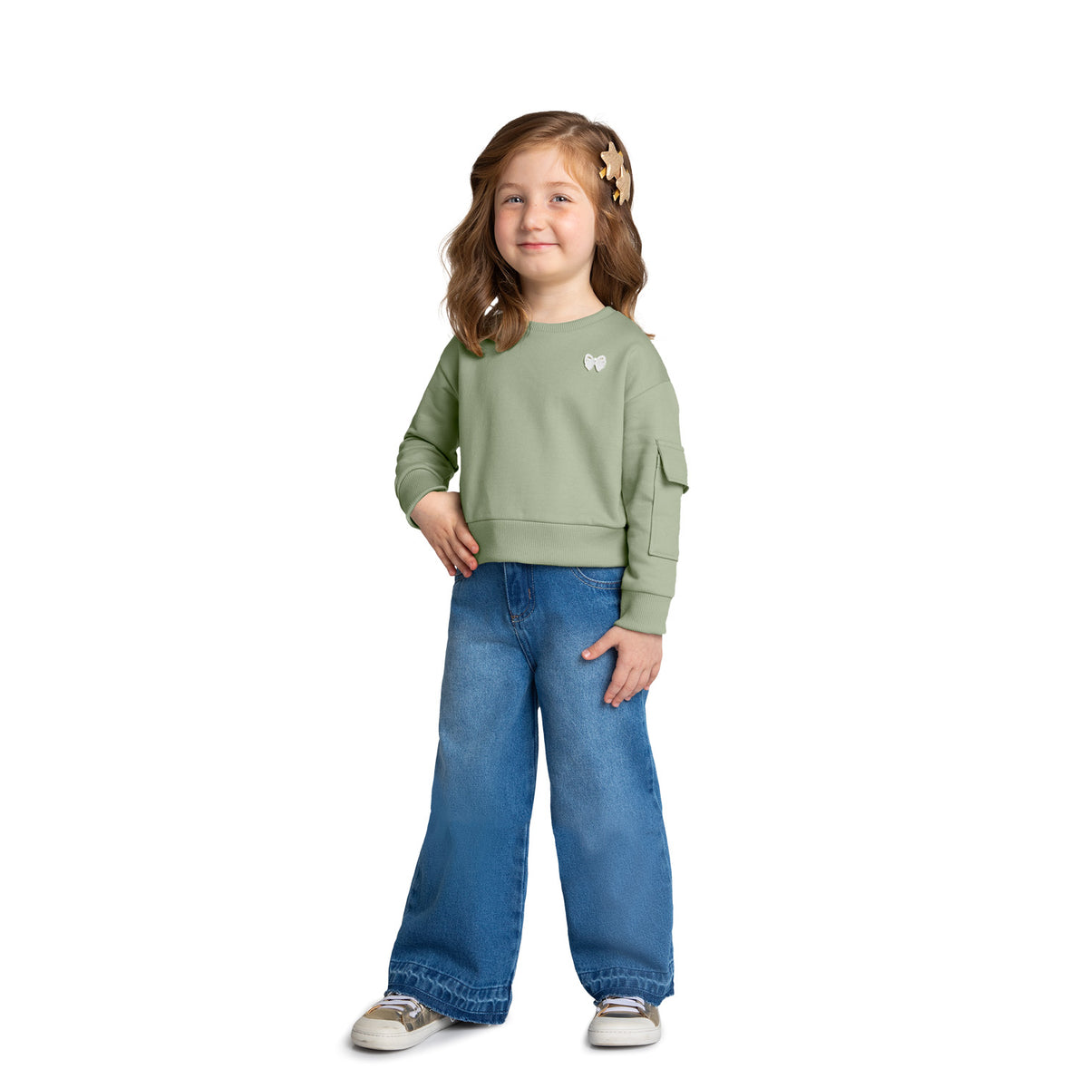SWEATSHIRT CROPPED - WASABI GREEN