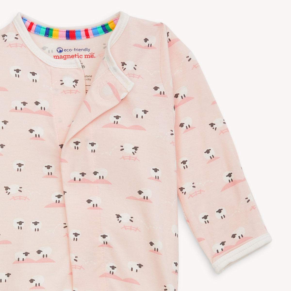 Baa Baa Baby Pink Modal Magnetic Footie