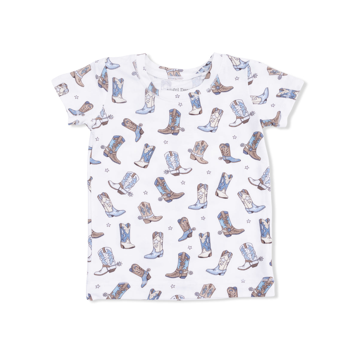 Cowboy Boots Short Sleeve Loungewear Set