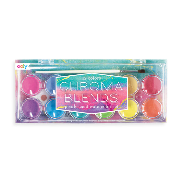 chroma blends watercolor paint set - pearlescent