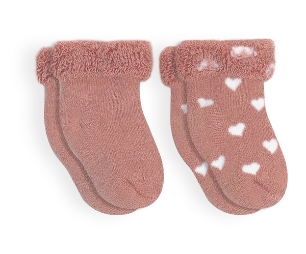SOCKS TERRY ROSE SOLID/HEART