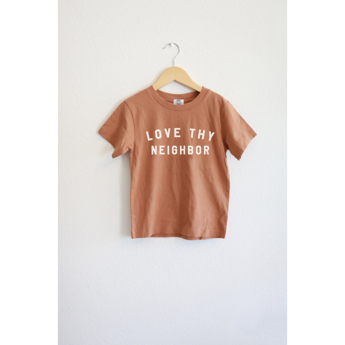 Love Thy Neighbor in Brown, Toddler tee, Kids Shirts