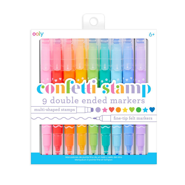 confetti stamp double-ended markers - set of 9 – Love Bliss Baby