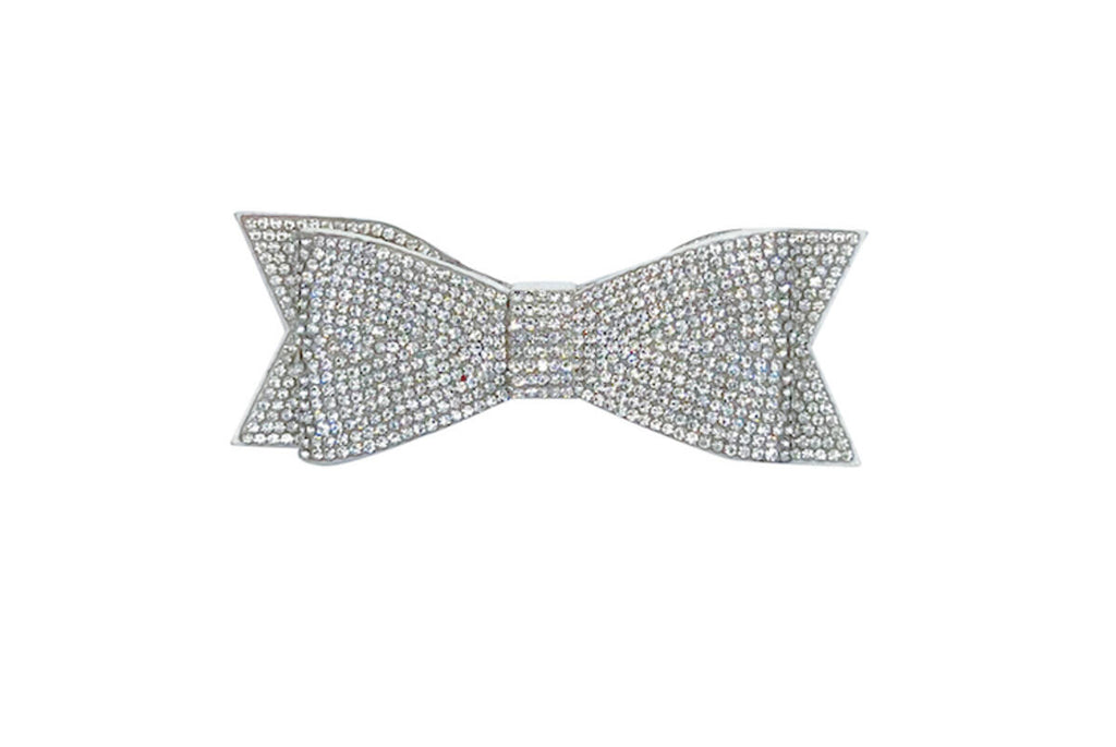 FULLY CRYSTALIZED DOUBLE CRYSTAL BOW CLIP