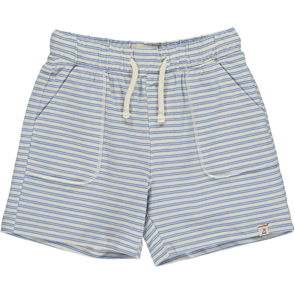 TIMOTHY - Cream/blue stripe pique shorts (HB1284c)