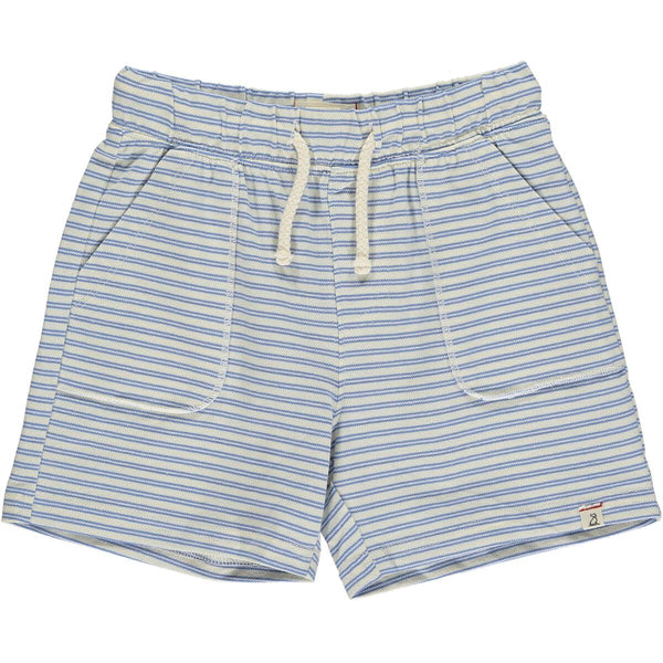 TIMOTHY - Cream/blue stripe pique shorts (HB1284c)