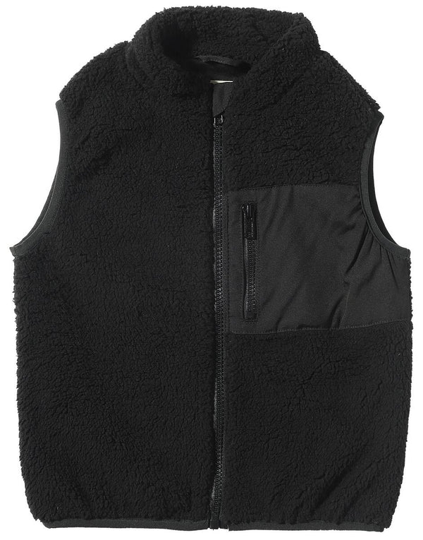 GILT SHERPA VEST - BLACK