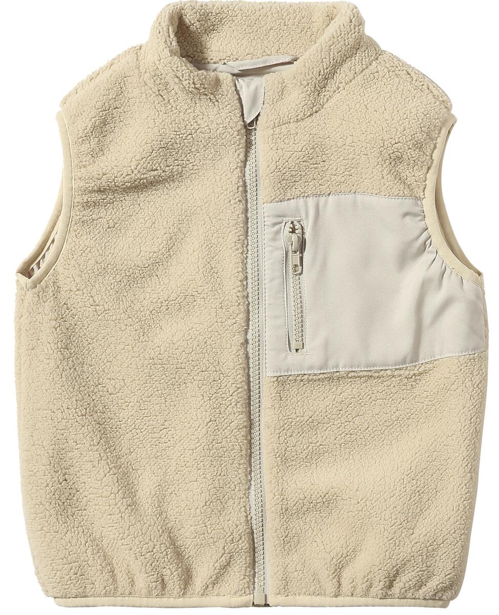 GILT SHERPA VEST - beige