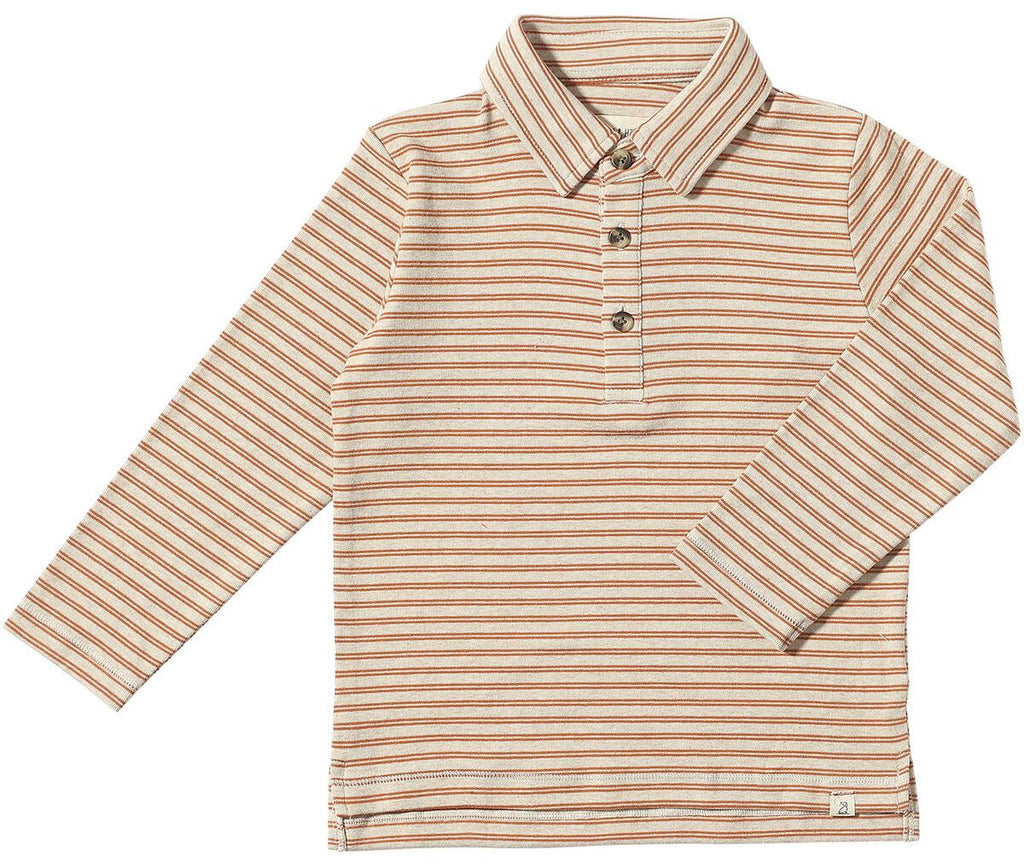 SPENCER POLO - PUMPKIN/WHITE