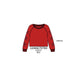 Red Star rhinstone crop graphic sweatshirt