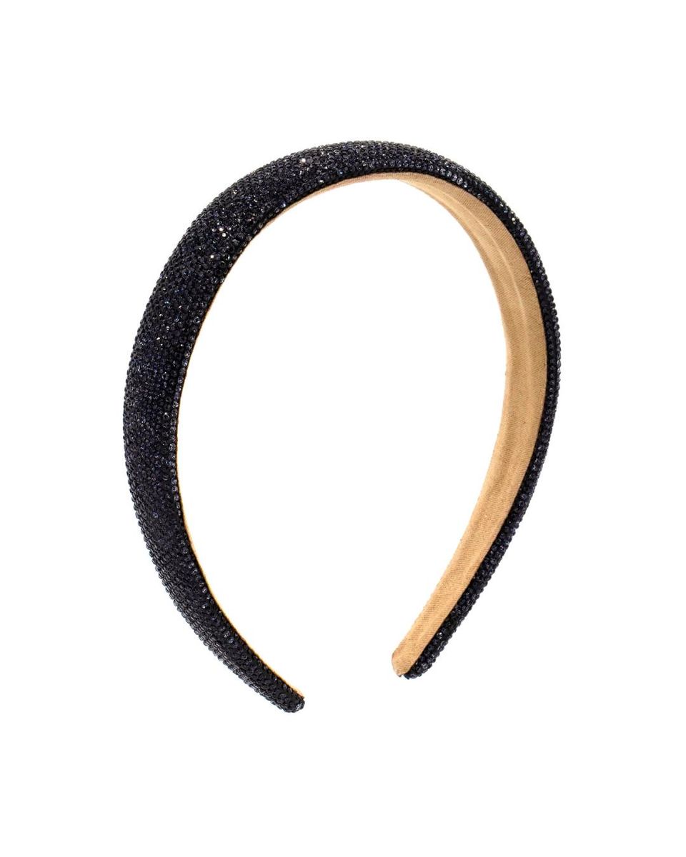 thin fully crystallized headband - Navy