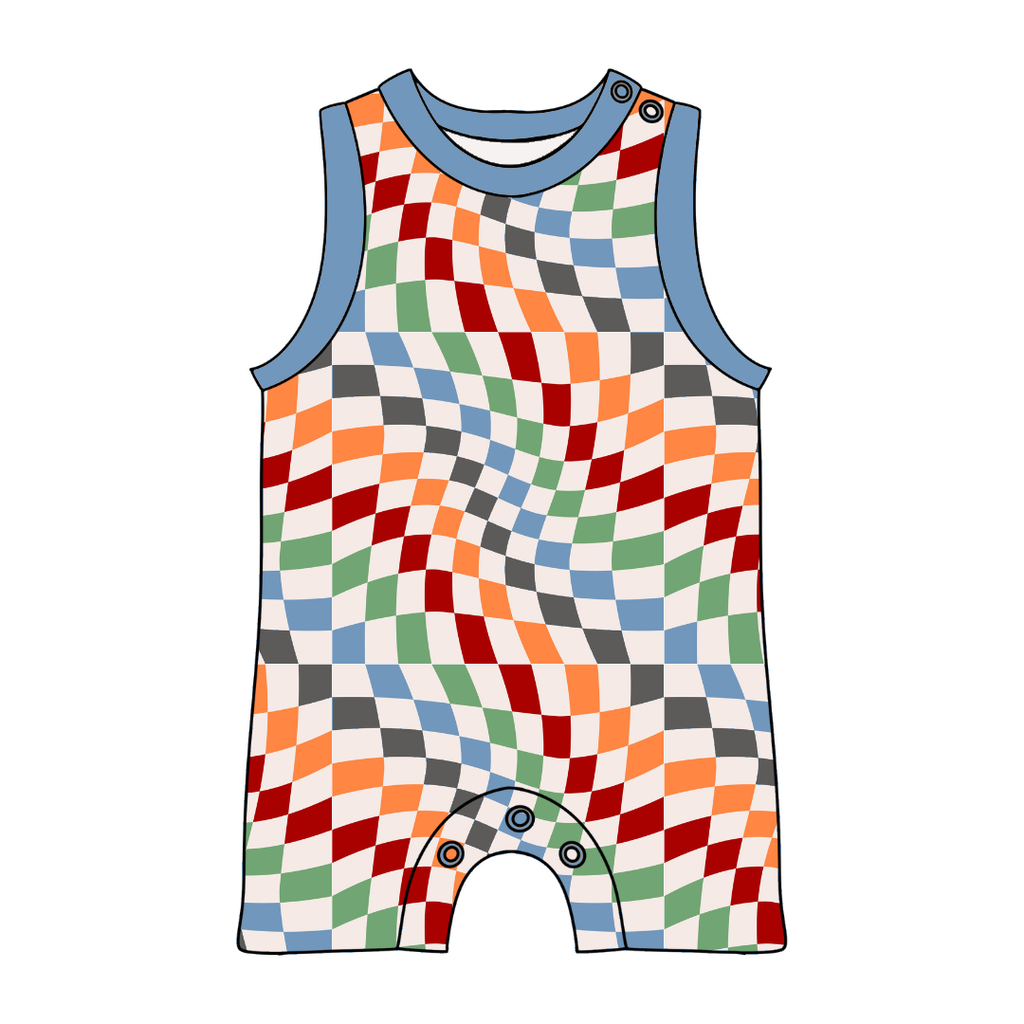 Twisted Checks Bold Shortall