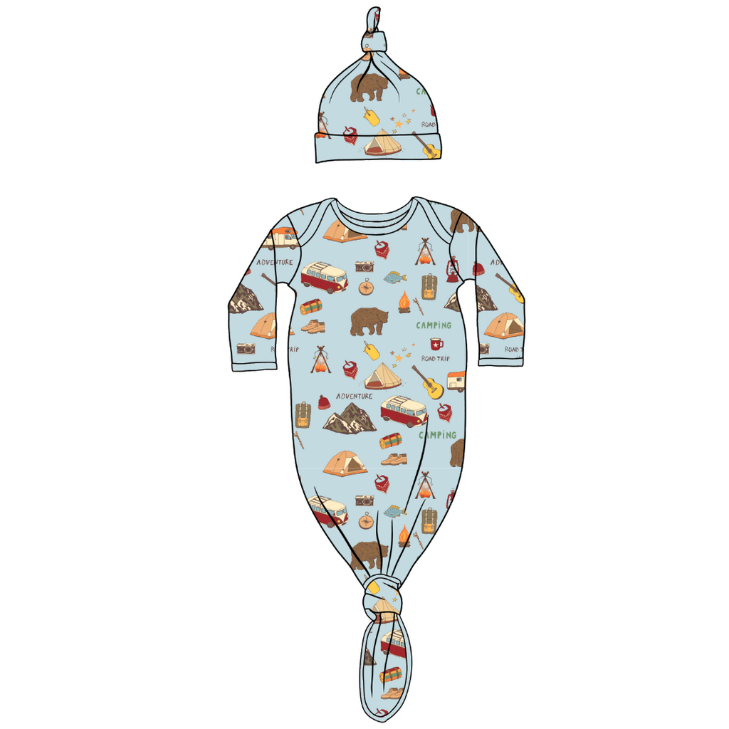 Camping Gown & Beanie 0/3M