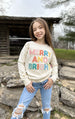 Merry and bright chenille rhinestone holiday graphic tee