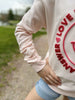 Love is the answer tuff embroidery tinic length sweatshirt