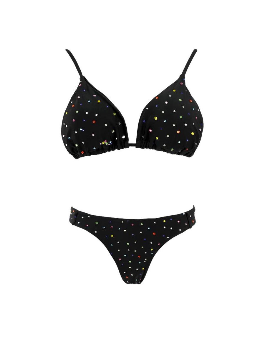 Rainbow Sparkle Bikini - Black