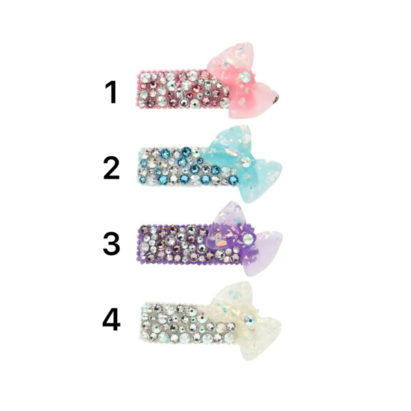 fully crystallized bow snap clips