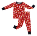 graffiti football 2-piece pajamas: RED AND GOLD