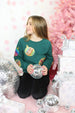 All over sequins christmas ornament box cut sweatshirt